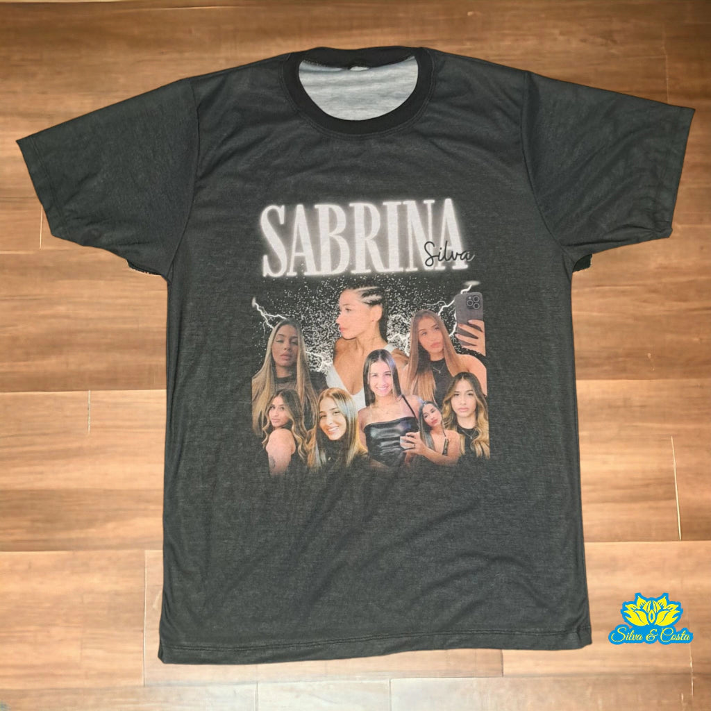 Camiseta Personalizada Bootleg - Capa de Revista com Nome e Foto para Presentear Namorado e Namorada Presente Casal