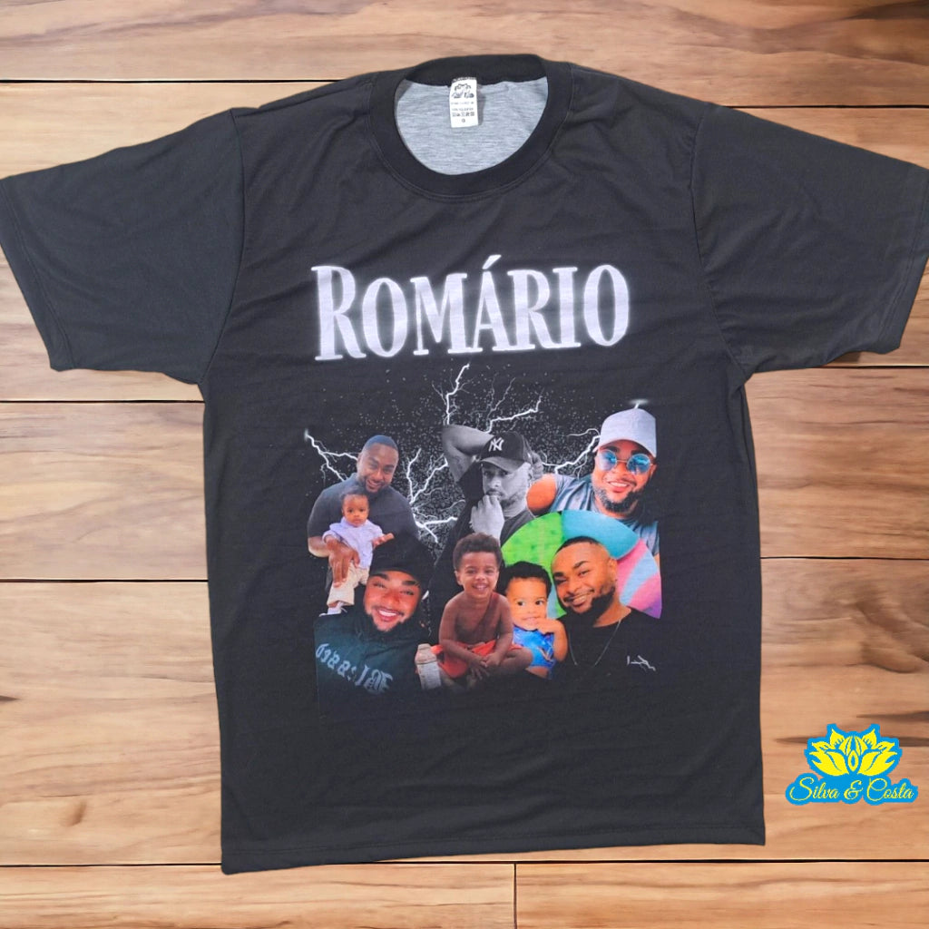 Camiseta Personalizada Bootleg - Capa de Revista com Nome e Foto para Presentear Namorado e Namorada Presente Casal