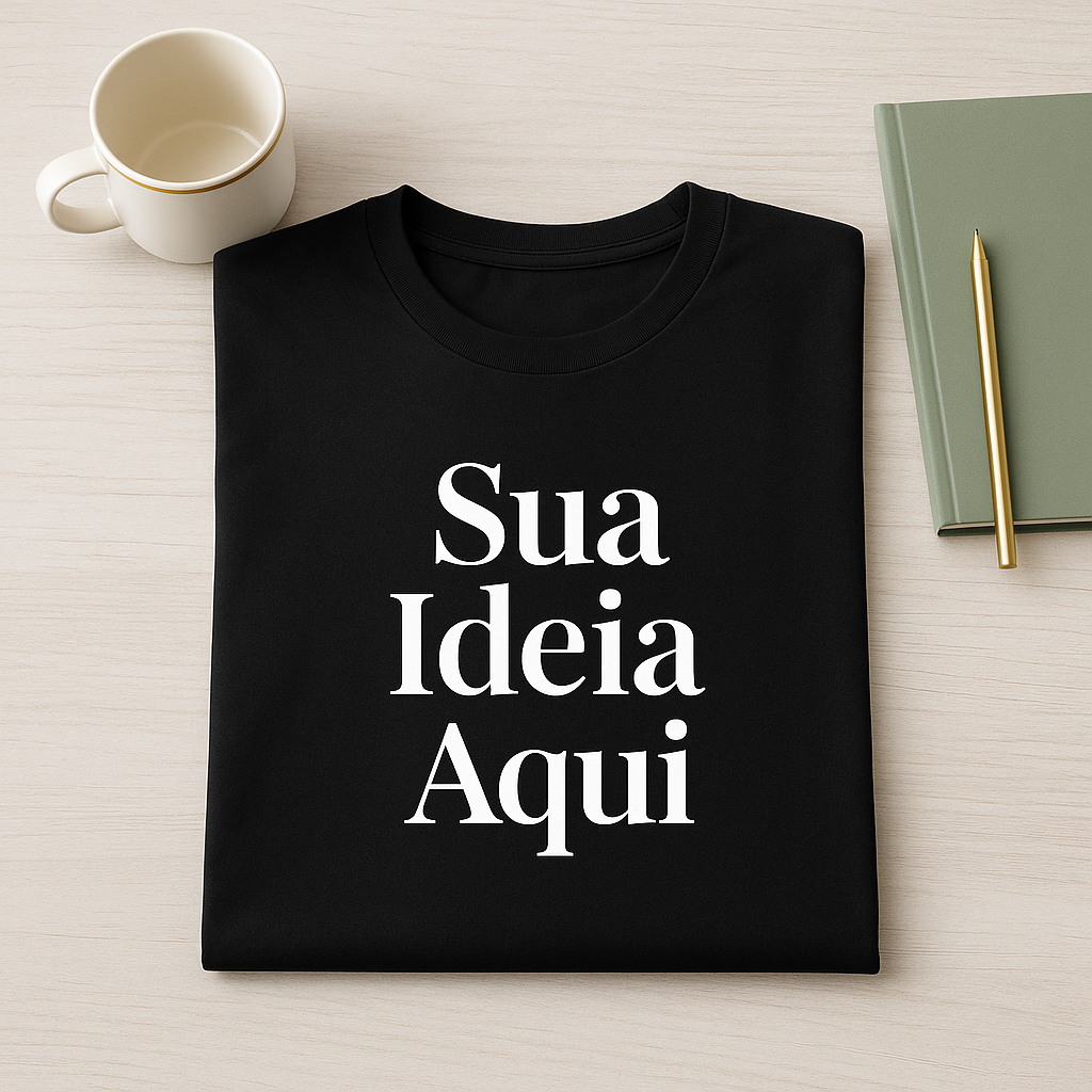 Camiseta Unissex Preta Personalizada