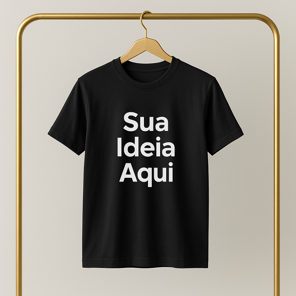 Camiseta Unissex Preta Personalizada
