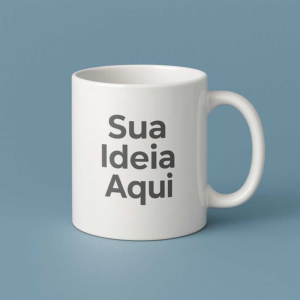 Caneca de porcelana Branca Personalizada