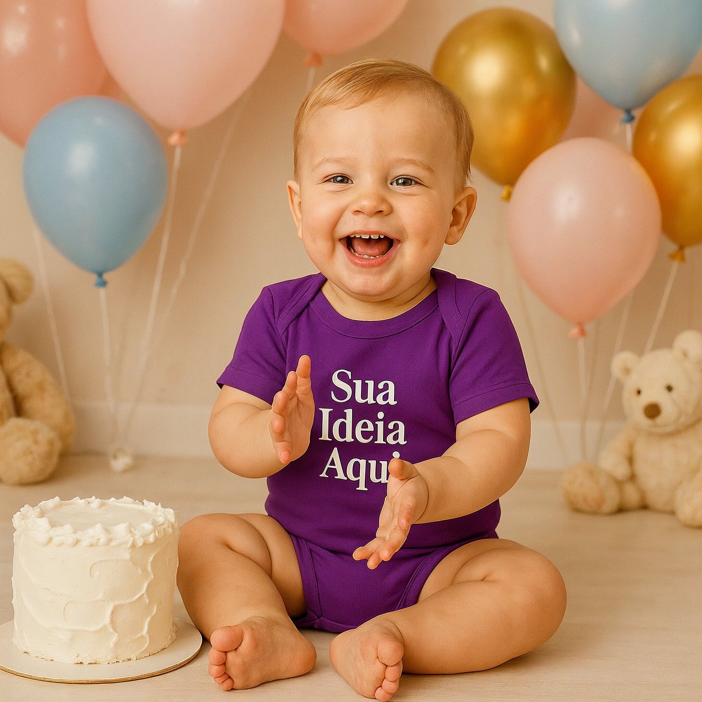 Body Infantil Roxo Personalizado