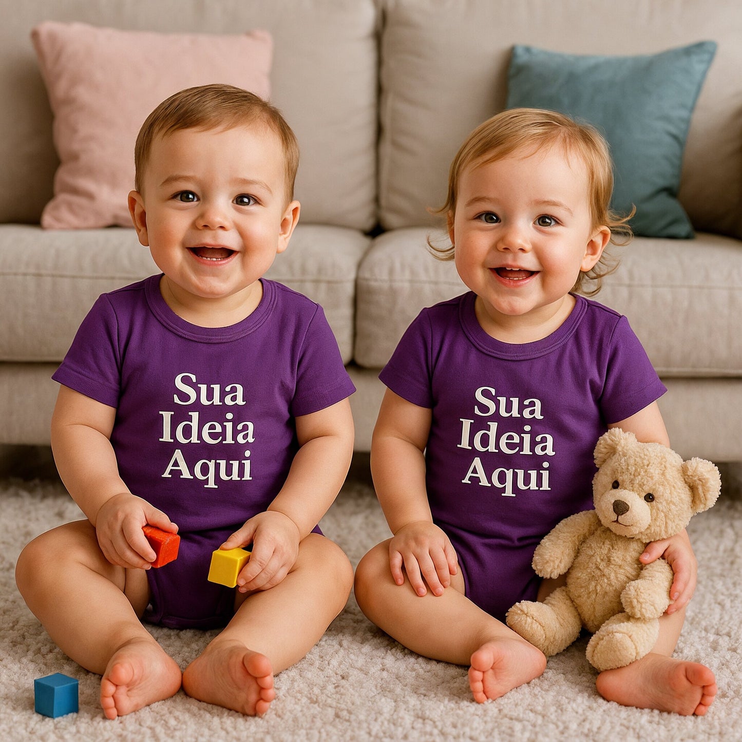 Body Infantil Roxo Personalizado
