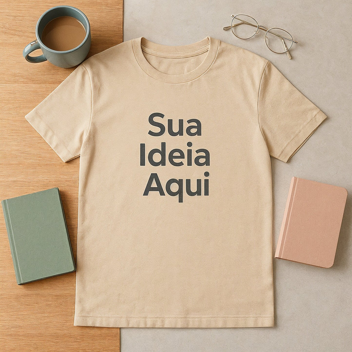 Camiseta Unissex Bege Personalizada