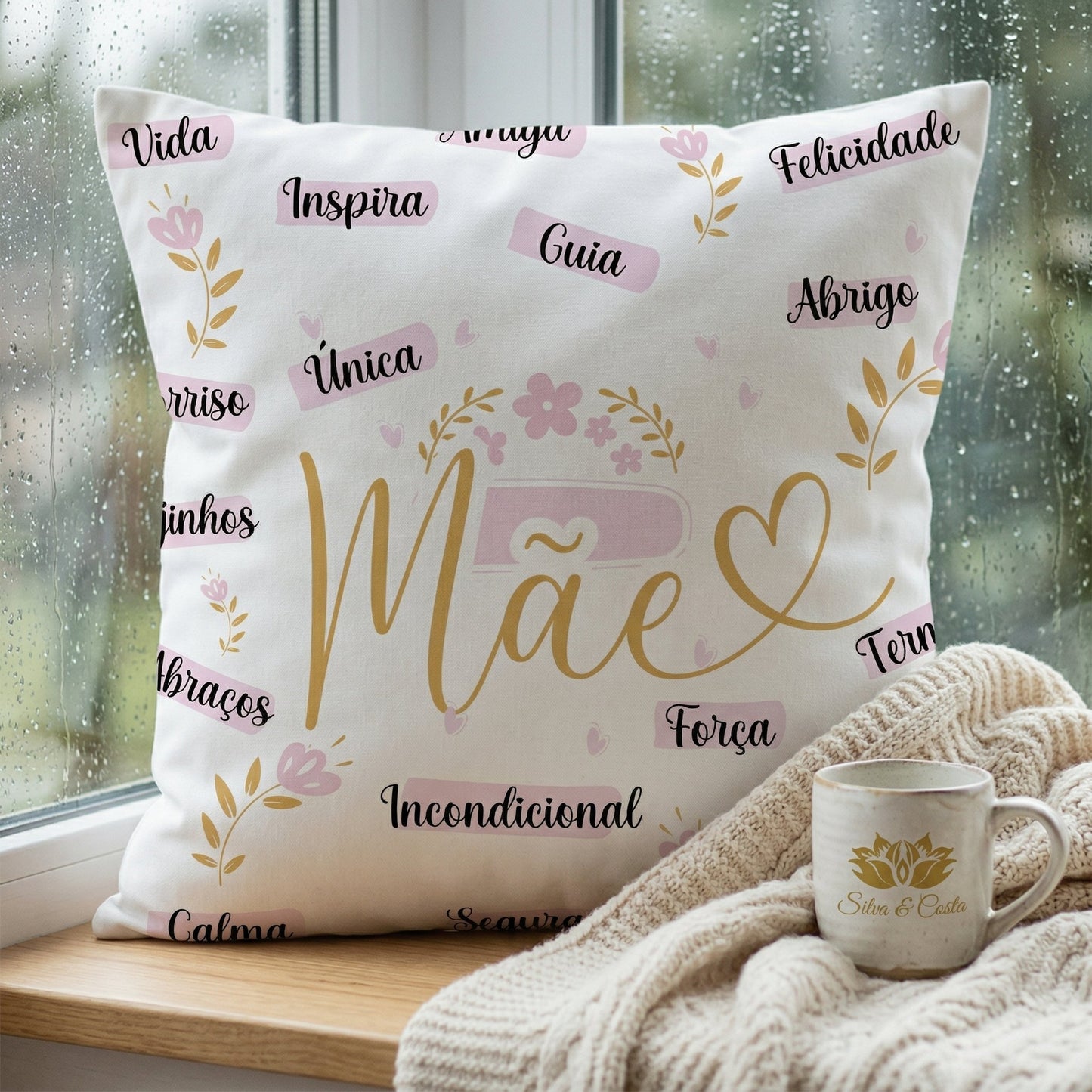 Almofada Personalizada com Foto e Nome | Presente Casal ou Bebê