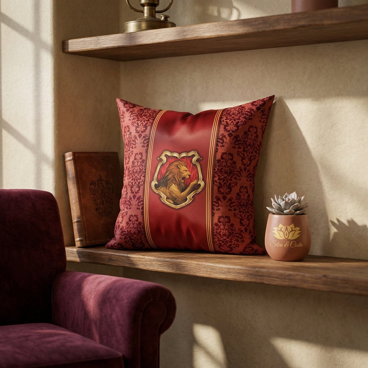 Almofada personalizada com nome Grifinória | Presente fã Harry Potter