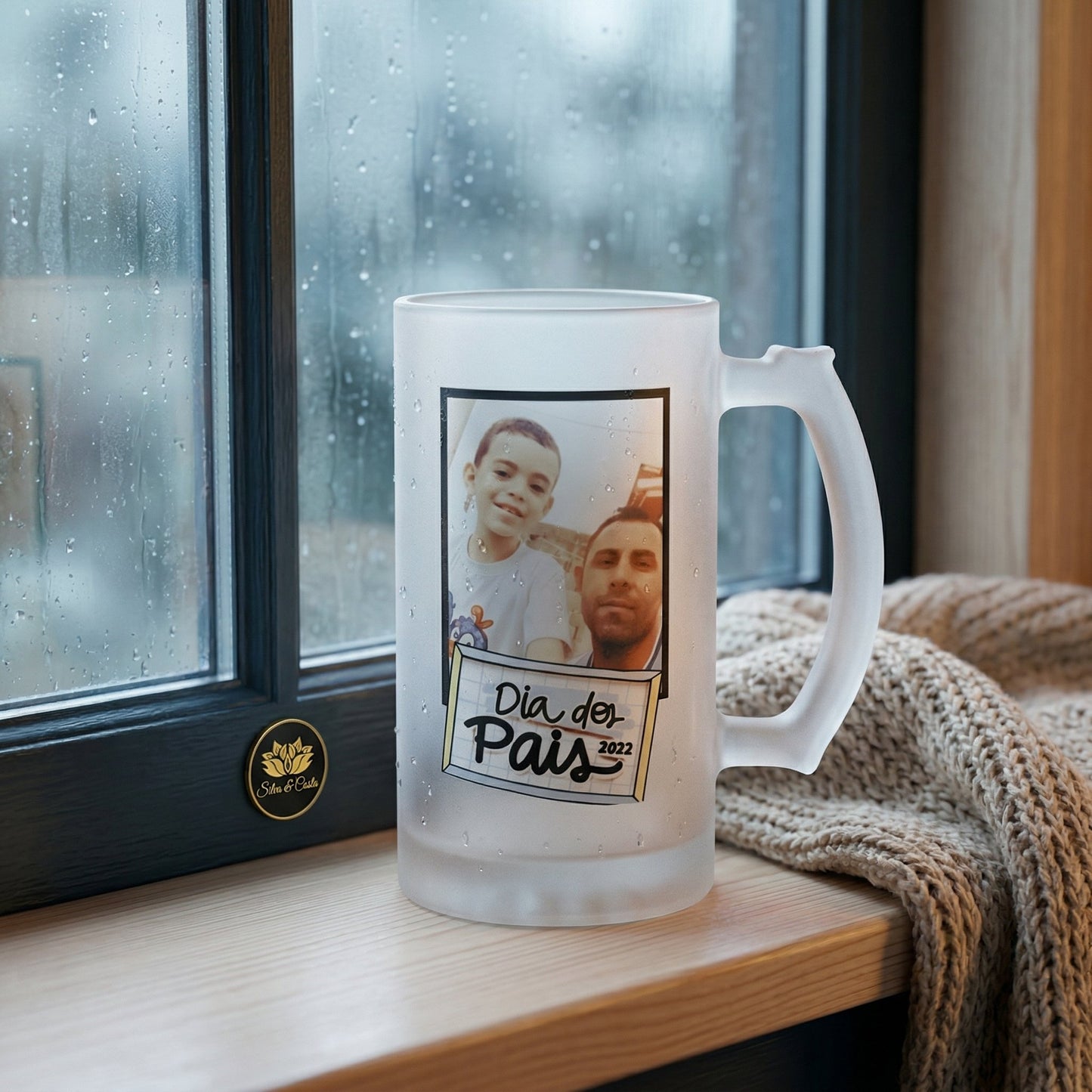 Caneca Vidro Jateado Personalizada c/ Foto | Presente