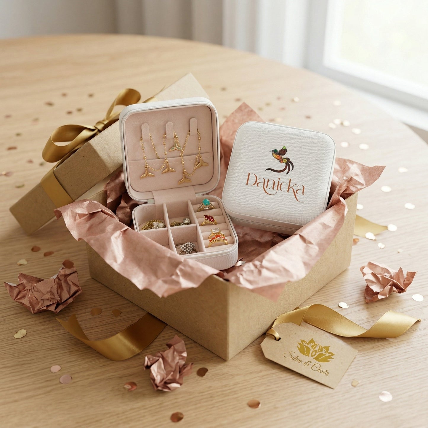 Porta-Joias Personalizado com Nome | Madrinhas e 15 Anos