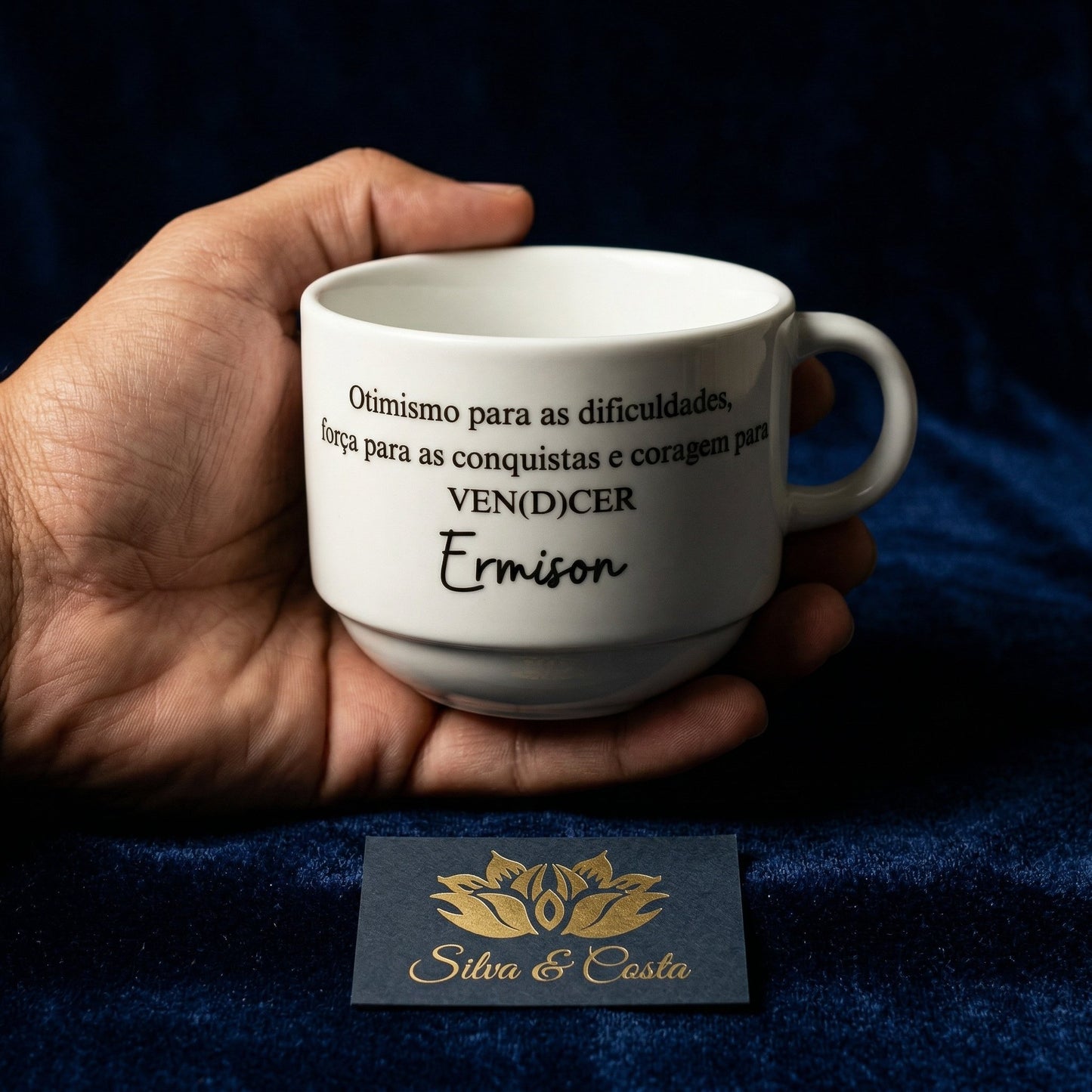 Xícara Porcelana Personalizada c/ Nome | Café e Presente