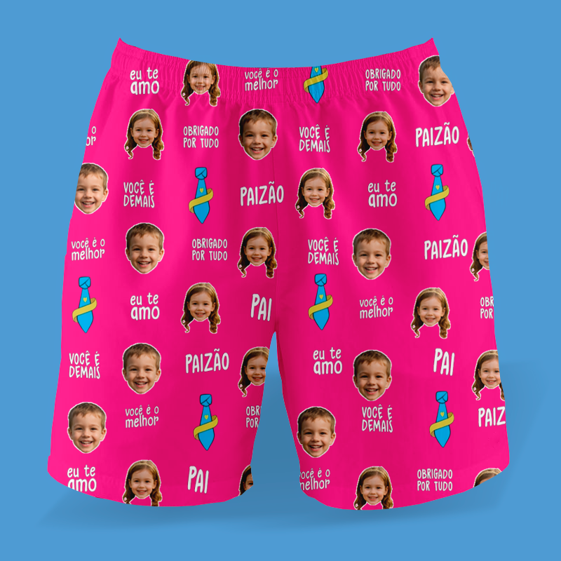 Samba Canção Pink Melhor Pai Paizão Dia dos Pais com foto