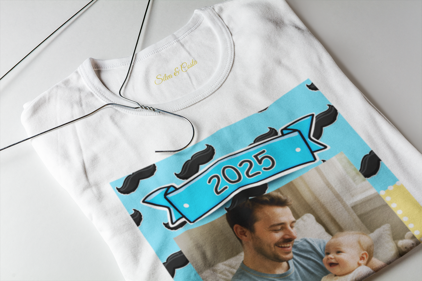 Camiseta Personalizada Meu Primeiro Dia dos Pais com Foto