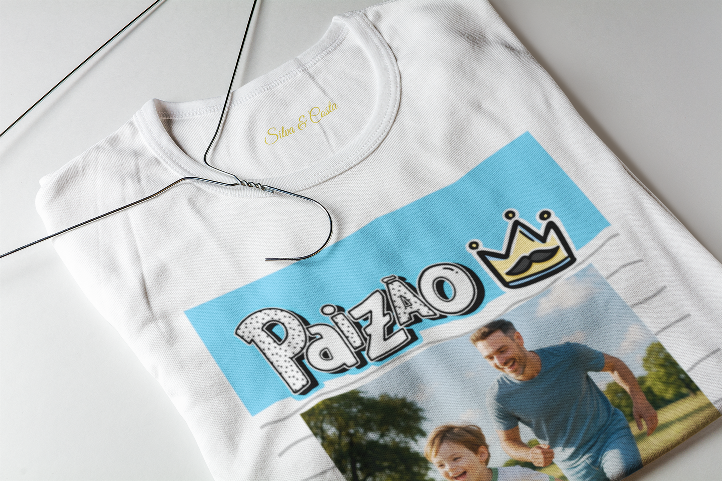 Camiseta Personalizada Dia dos Pais com Foto PAIZÃO 👑