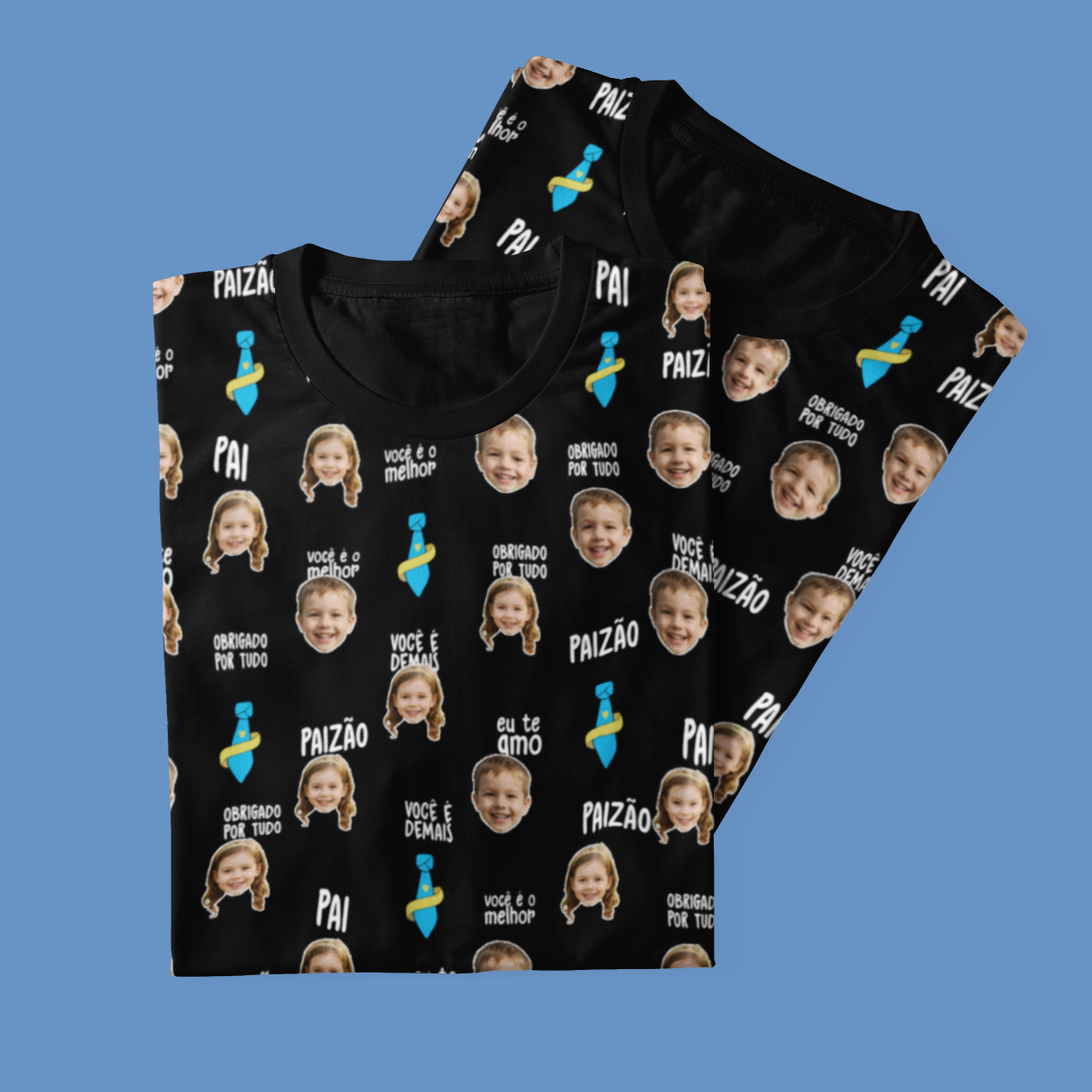 Camiseta Preta Melhor Pai Paizão Dia dos Pais com foto