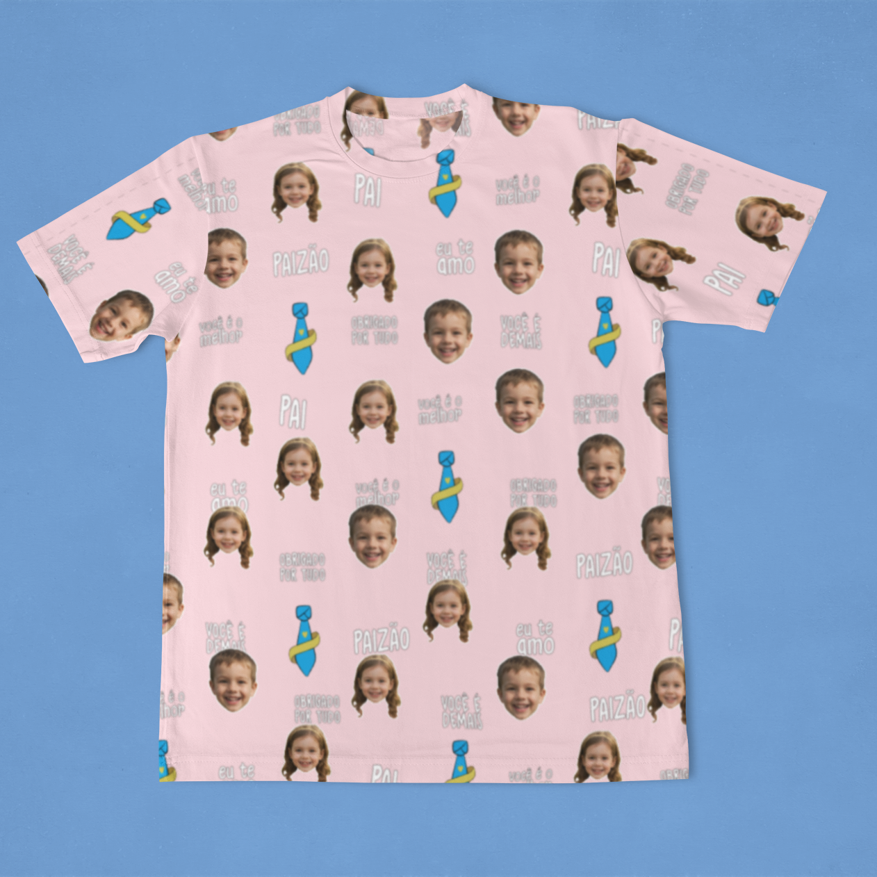 Camiseta Rosa Melhor Pai Paizão Dia dos Pais com foto