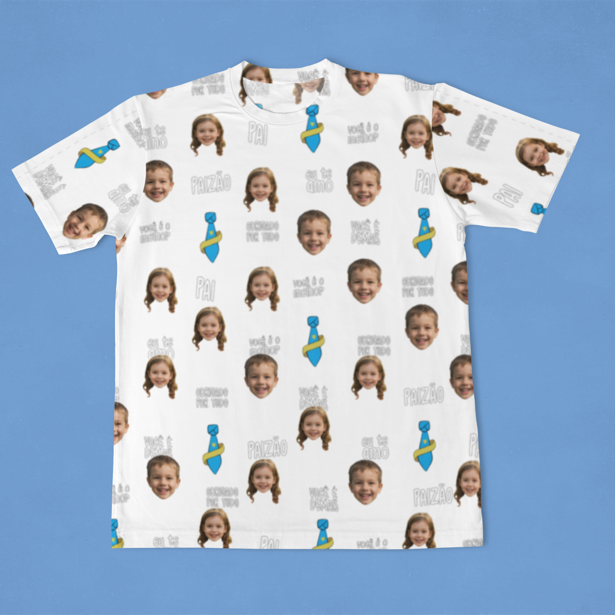 Camiseta Branca Melhor Pai Paizão Dia dos Pais com foto