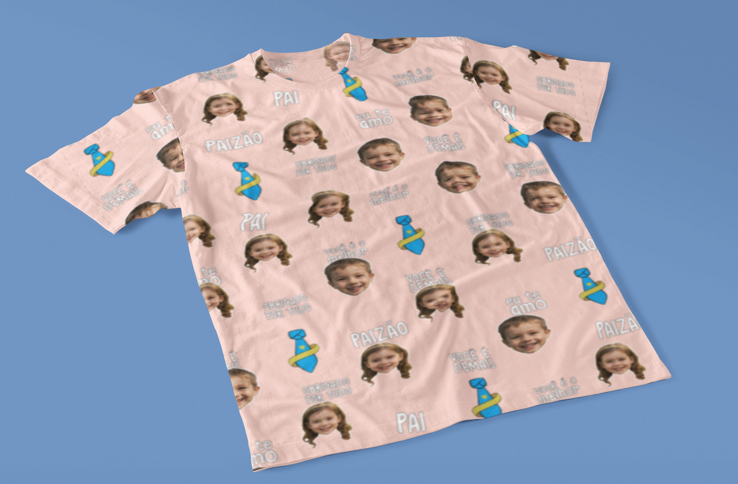 Camiseta Rosa Melhor Pai Paizão Dia dos Pais com foto
