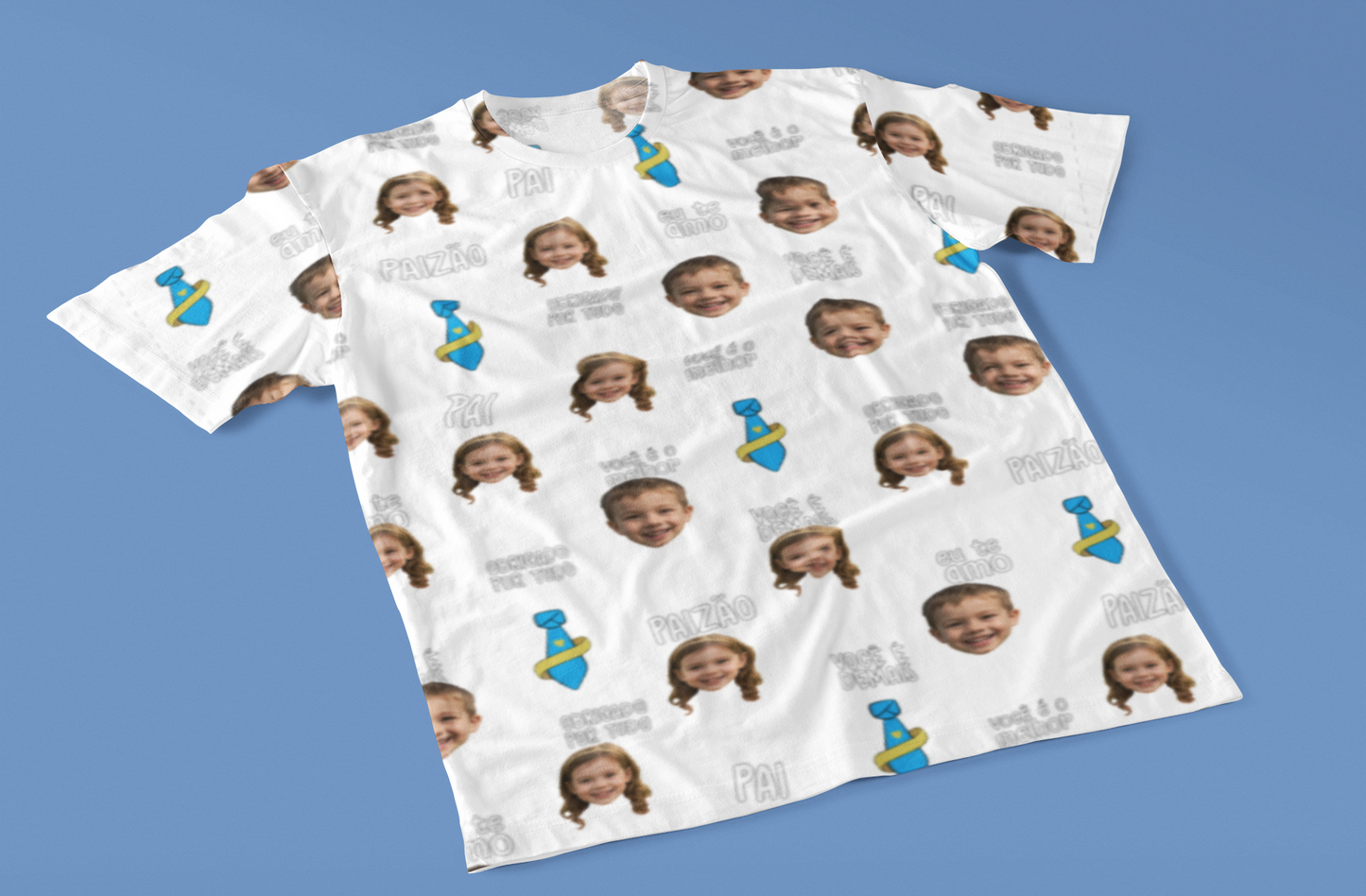 Camiseta Branca Melhor Pai Paizão Dia dos Pais com foto