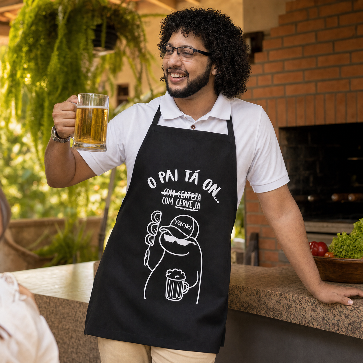 Avental Personalizado Pai Tá On para Churrasco - imagem lifestyle 5