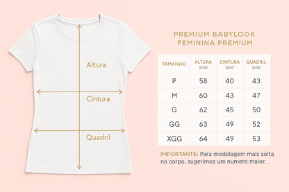 Camiseta Baby Look Preta Personalizada
