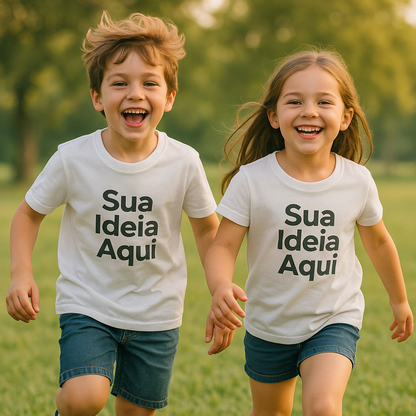 Camiseta Infantil Branca Personalizada