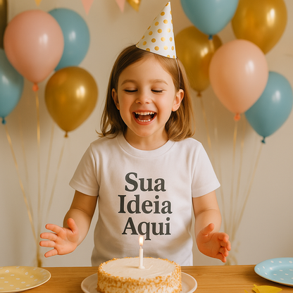 Camiseta Infantil Branca Personalizada