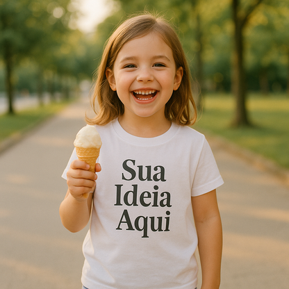 Camiseta Infantil Branca Personalizada