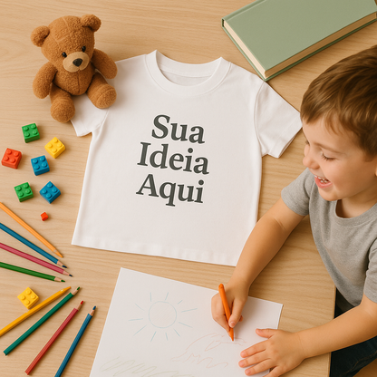 Camiseta Infantil Branca Personalizada