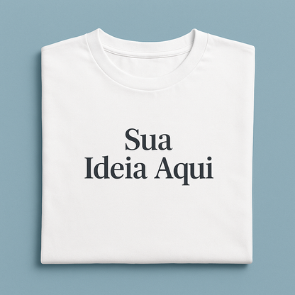 Camiseta Manga Longa Unissex Branca Personalizada