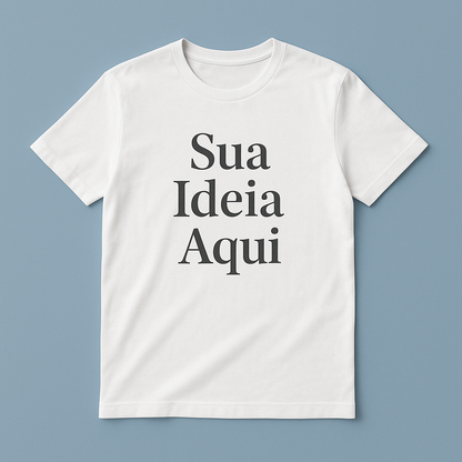 Camiseta Unissex Branca Personalizada