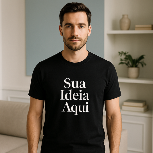 Camiseta Unissex Preta Personalizada