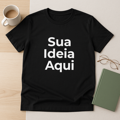 Camiseta Unissex Preta Personalizada