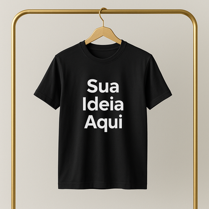 Camiseta Unissex Preta Personalizada