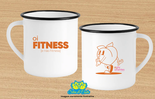 Caneca Esmaltada Personalziada 350ml