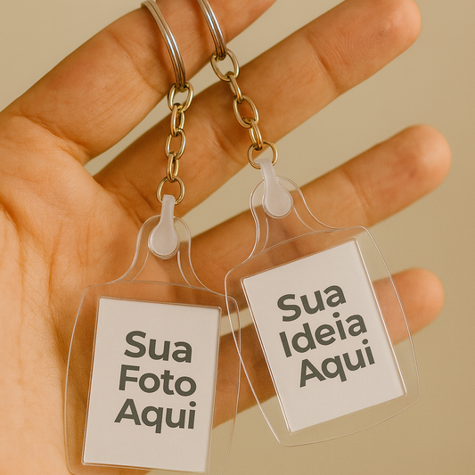 Chaveiro de Acrílico Personalizado - Leve sua história sempre com você