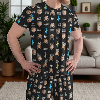 Conjunto Completo Melhor Pai Preto - Dupla Emoção Personalizada