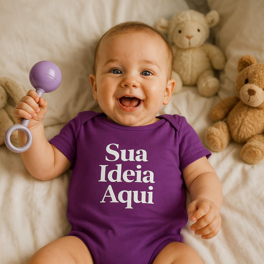 Body Infantil Roxo Personalizado