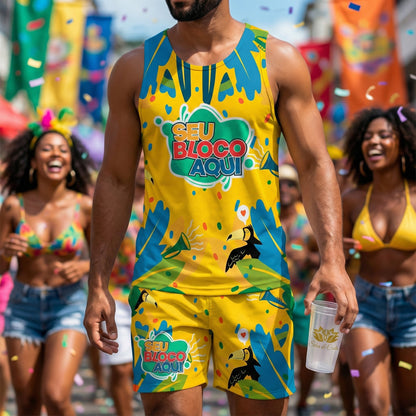 Conjunto Abada Masculino Personalizado Carnaval