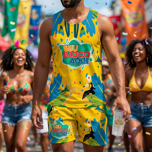 Conjunto Abada Masculino Personalizado Carnaval