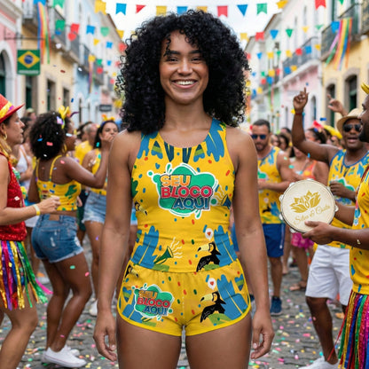 Conjunto Abada Feminino Personalizado Carnaval