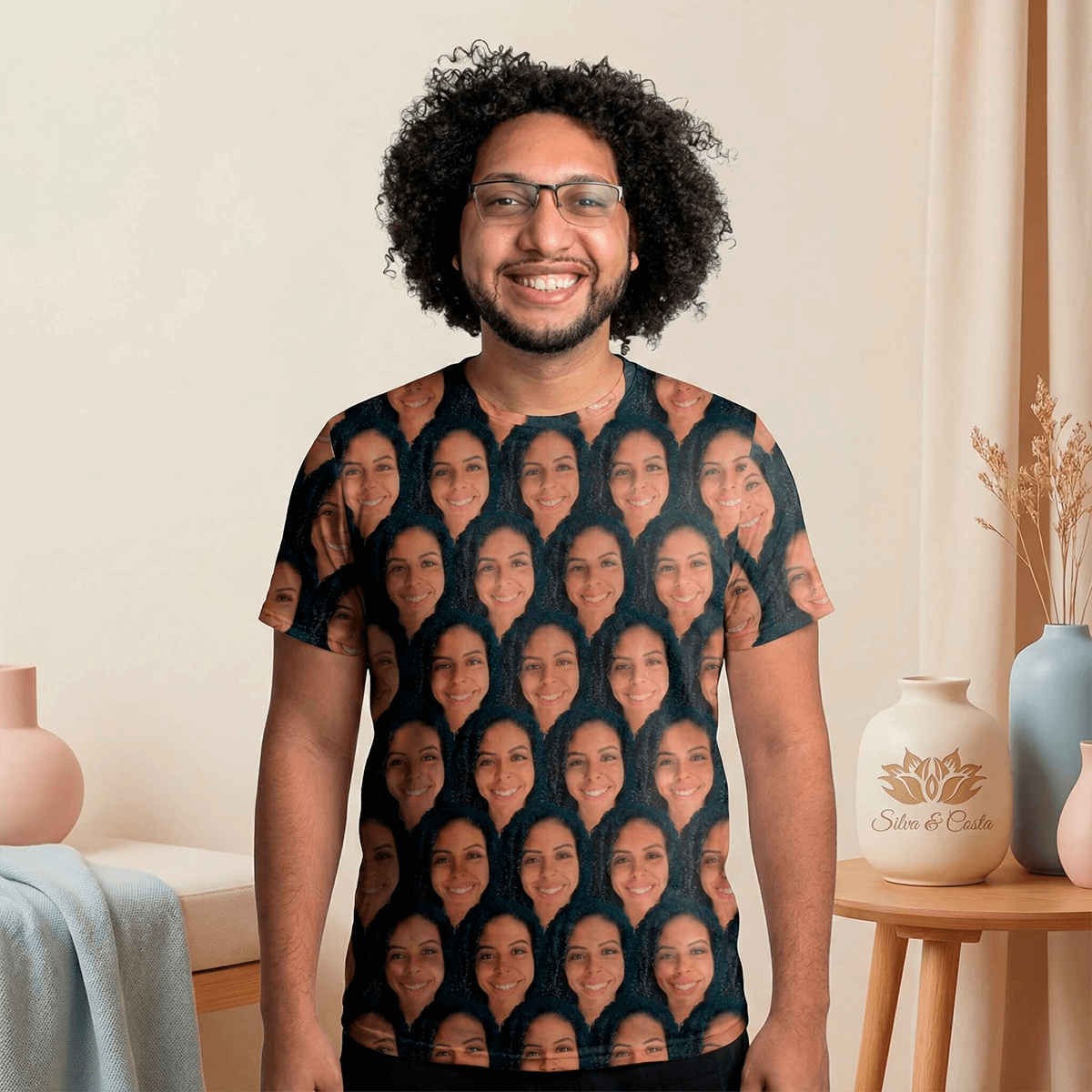 Camiseta Personalizada com Foto do Amor Presente Criativo para Namorado ou Namorada