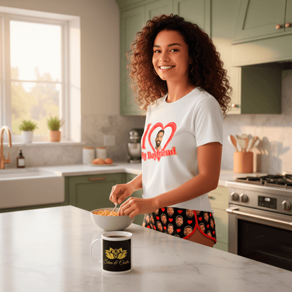 Conjunto Feminino I Love Personalziado com Foto presente casal namorados