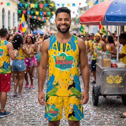 Conjunto Abada Masculino Personalizado Carnaval