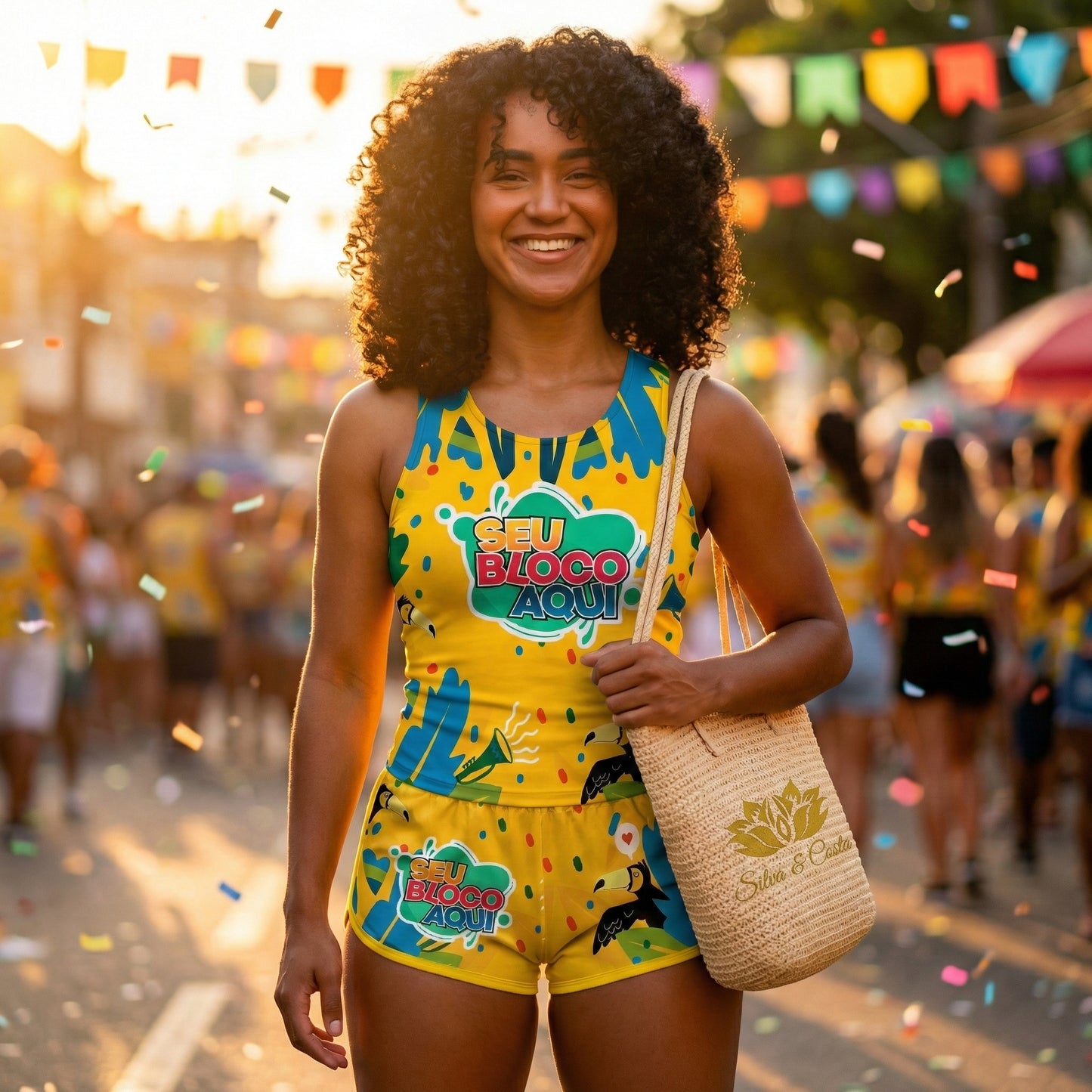 Conjunto Abada Feminino Personalizado Carnaval
