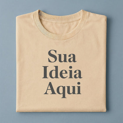 Camiseta Unissex Bege Personalizada