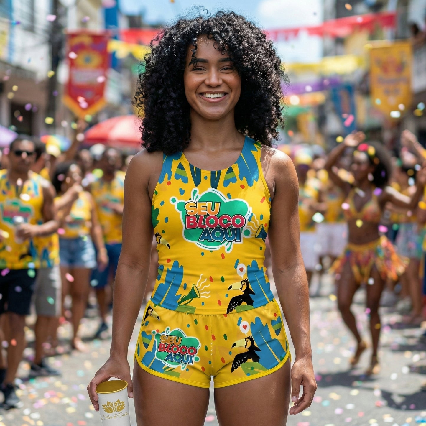 Conjunto Abada Feminino Personalizado Carnaval
