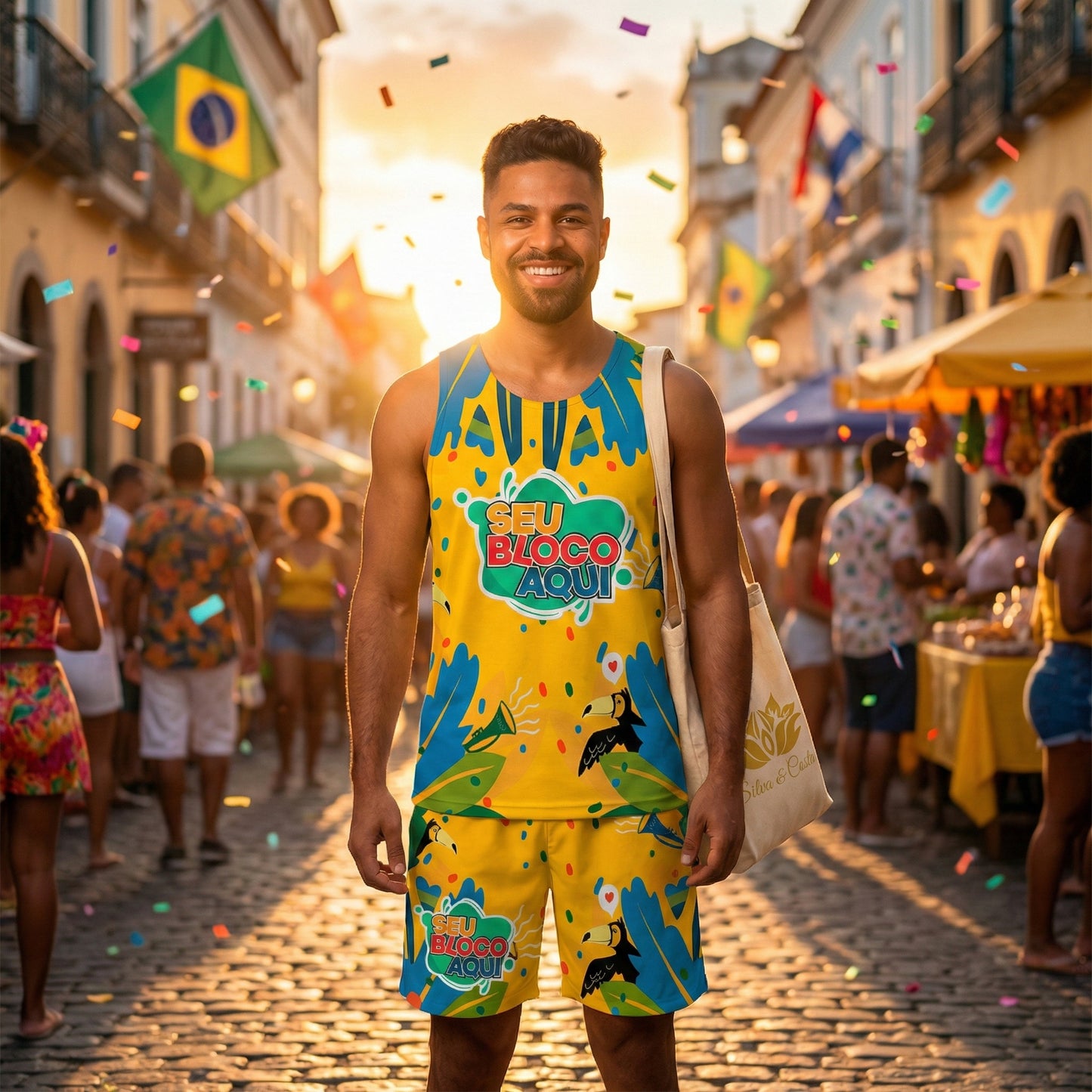 Conjunto Abada Masculino Personalizado Carnaval