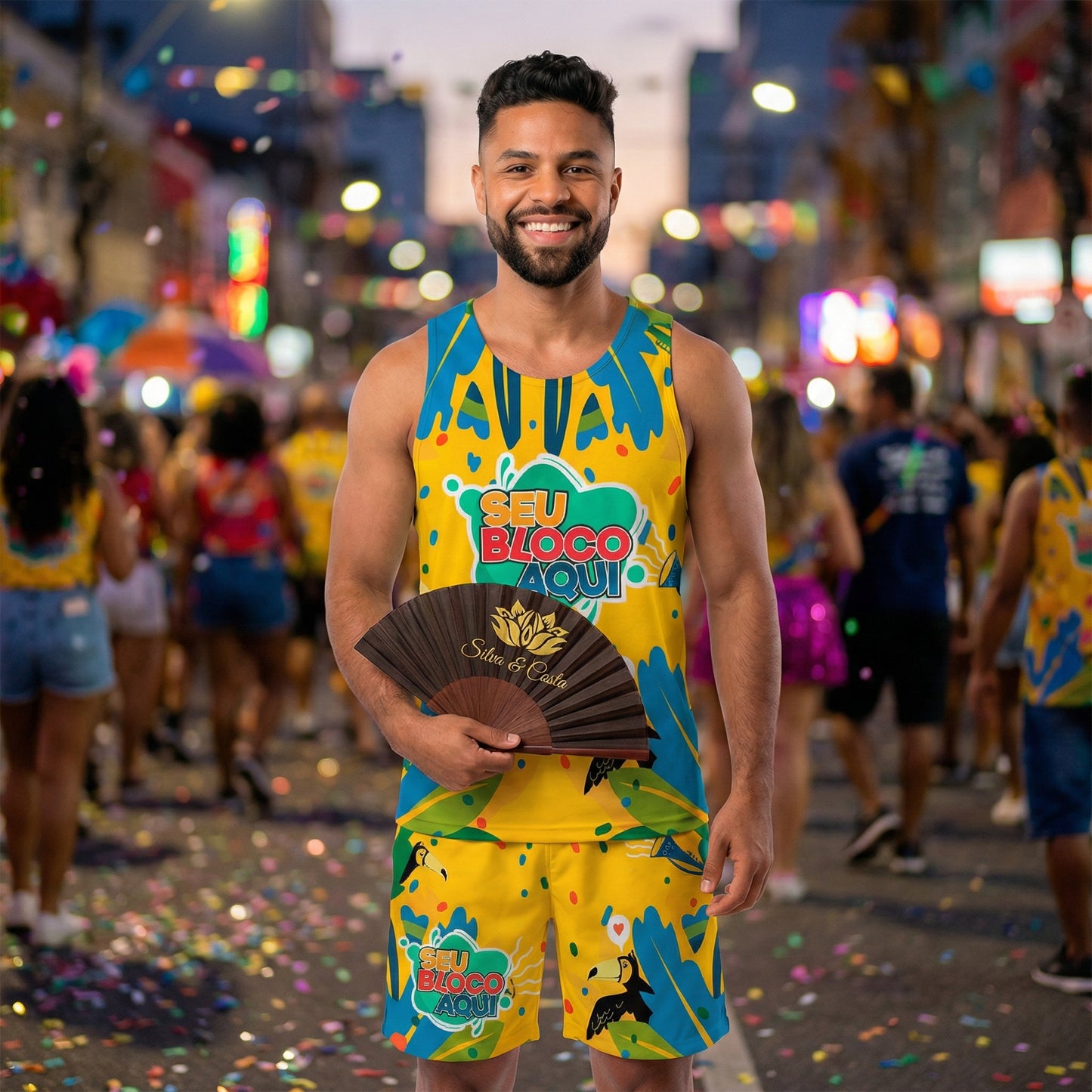 Conjunto Abada Masculino Personalizado Carnaval