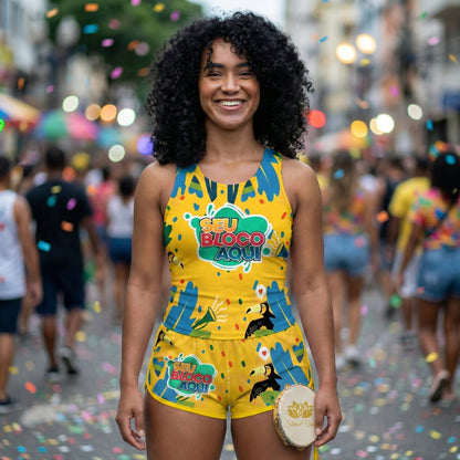 Conjunto Abada Feminino Personalizado Carnaval