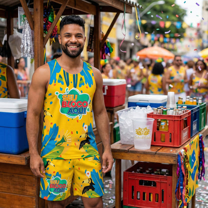 Conjunto Abada Masculino Personalizado Carnaval