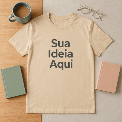 Camiseta Unissex Bege Personalizada